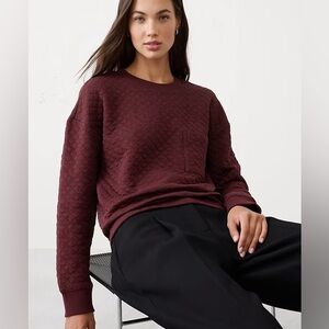 Banana Republic 100% Cotton Quilted Sweatshirt